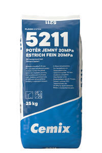Potěr cementový JEMNÝ 20MPa 25kg Cemix